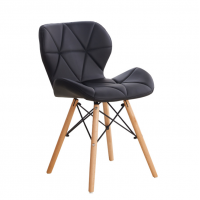 Modern Pu Leather Wooden Legs Dining Chairs Luxury Room Furniture Dinning Chair