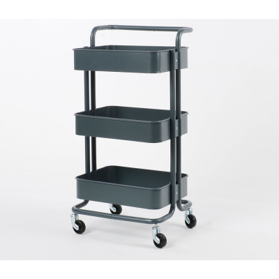 Easy to use moving trolley on wheels vegetable rack cart