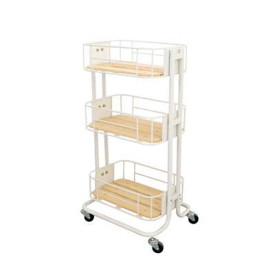 High quality cheap trolley cart with wheels  rolling 3 layer rolling cart rolling serving cart